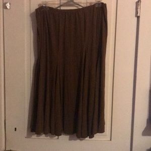 Soft Brown Flared Skirt